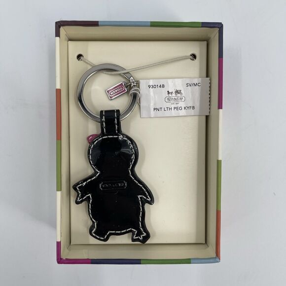 Coach Happy Dancing Penguin Keyring Keychain Original Box - Picture 4 of 6